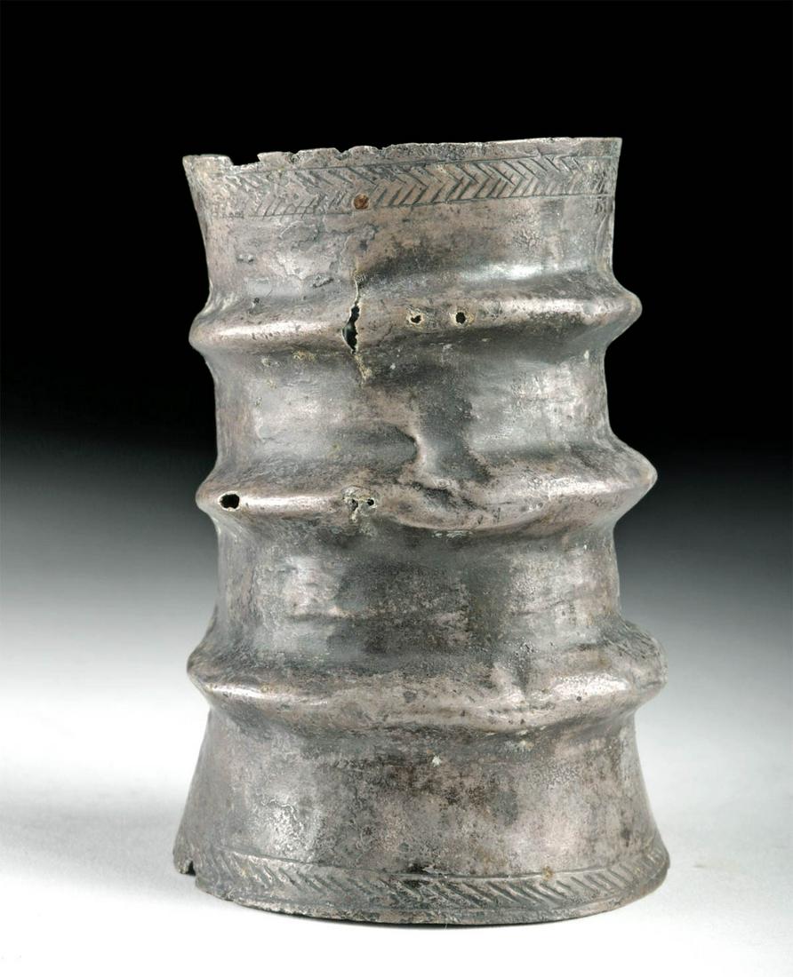 Greek Mycenaean Incised Silver Arm Cuff (1 of 5)