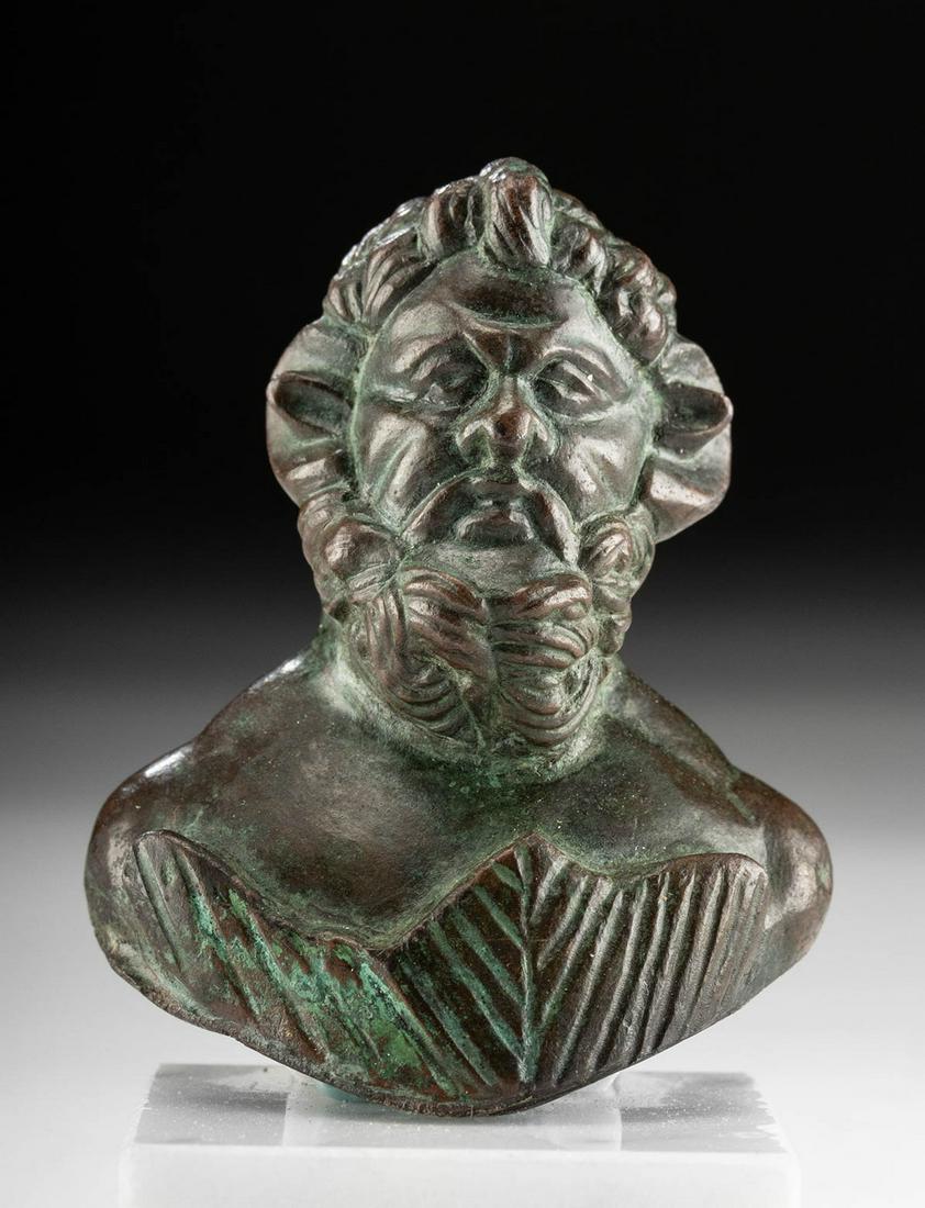 Roman Bronze Bust of a Satyr (1 of 4)