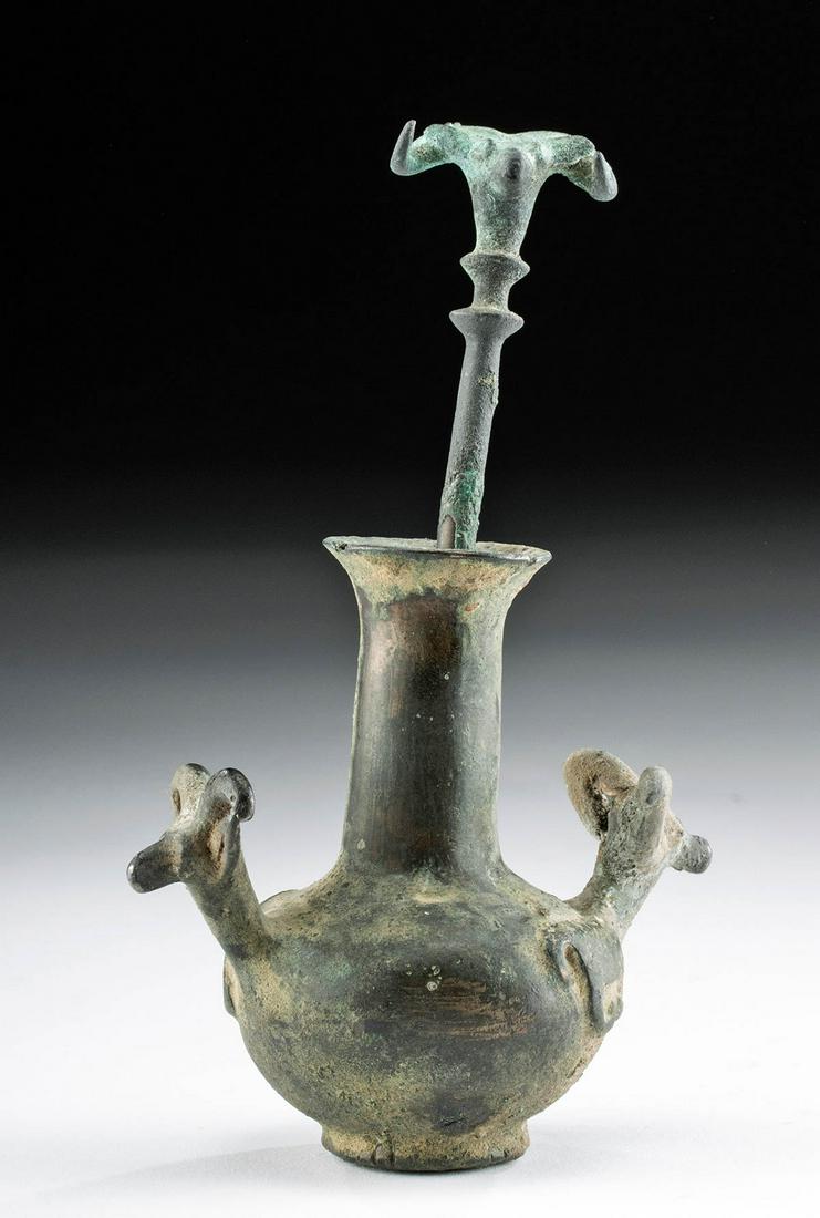 Bactrian Bronze Kohl Jar w/ Stopper (1 of 7)