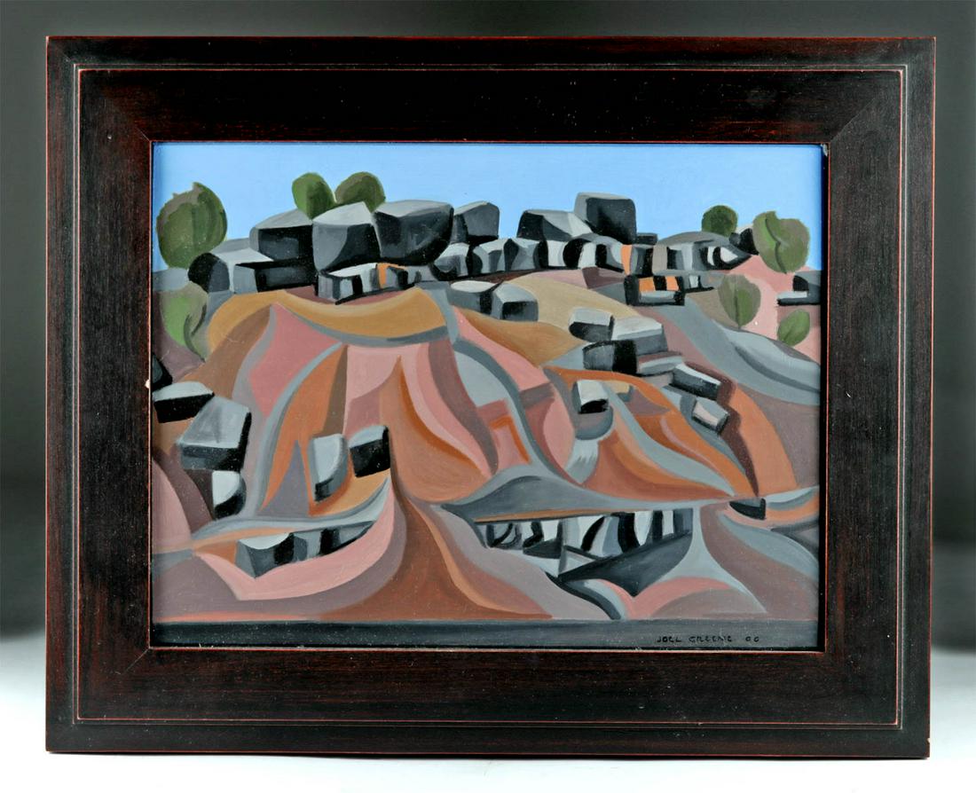 Framed Joel Greene Painting of New Mexico - 2000 (1 of 5)