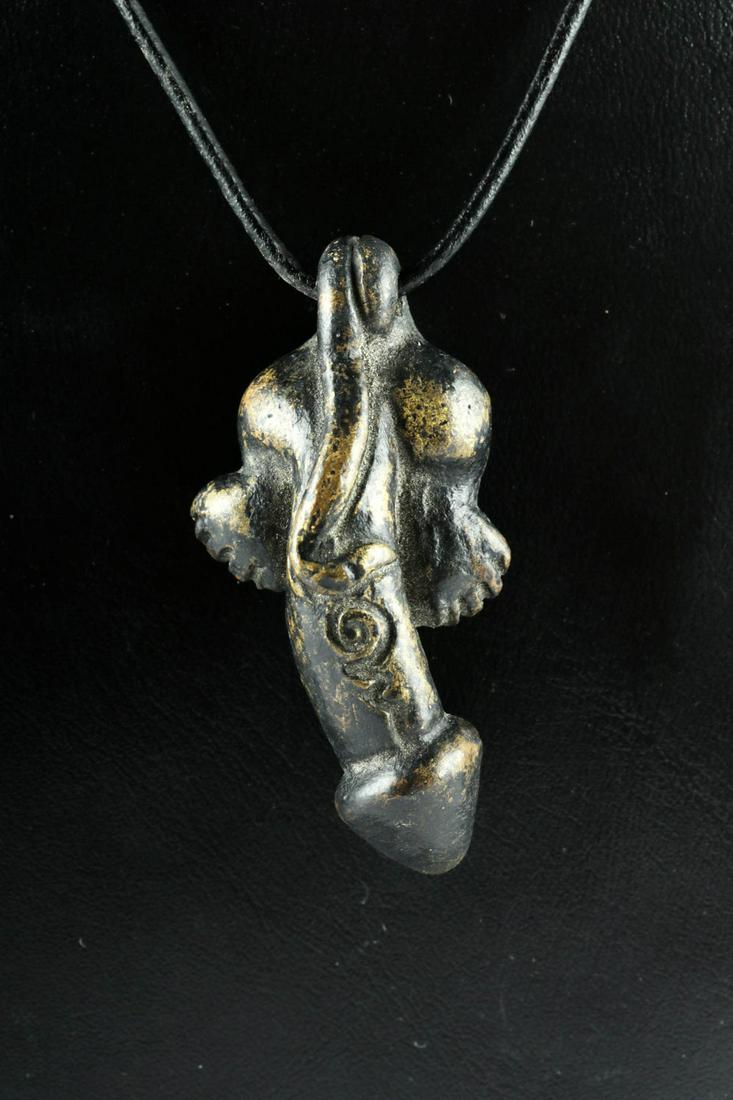 20th C. Thailand Brass Phallic Pendant (1 of 4)