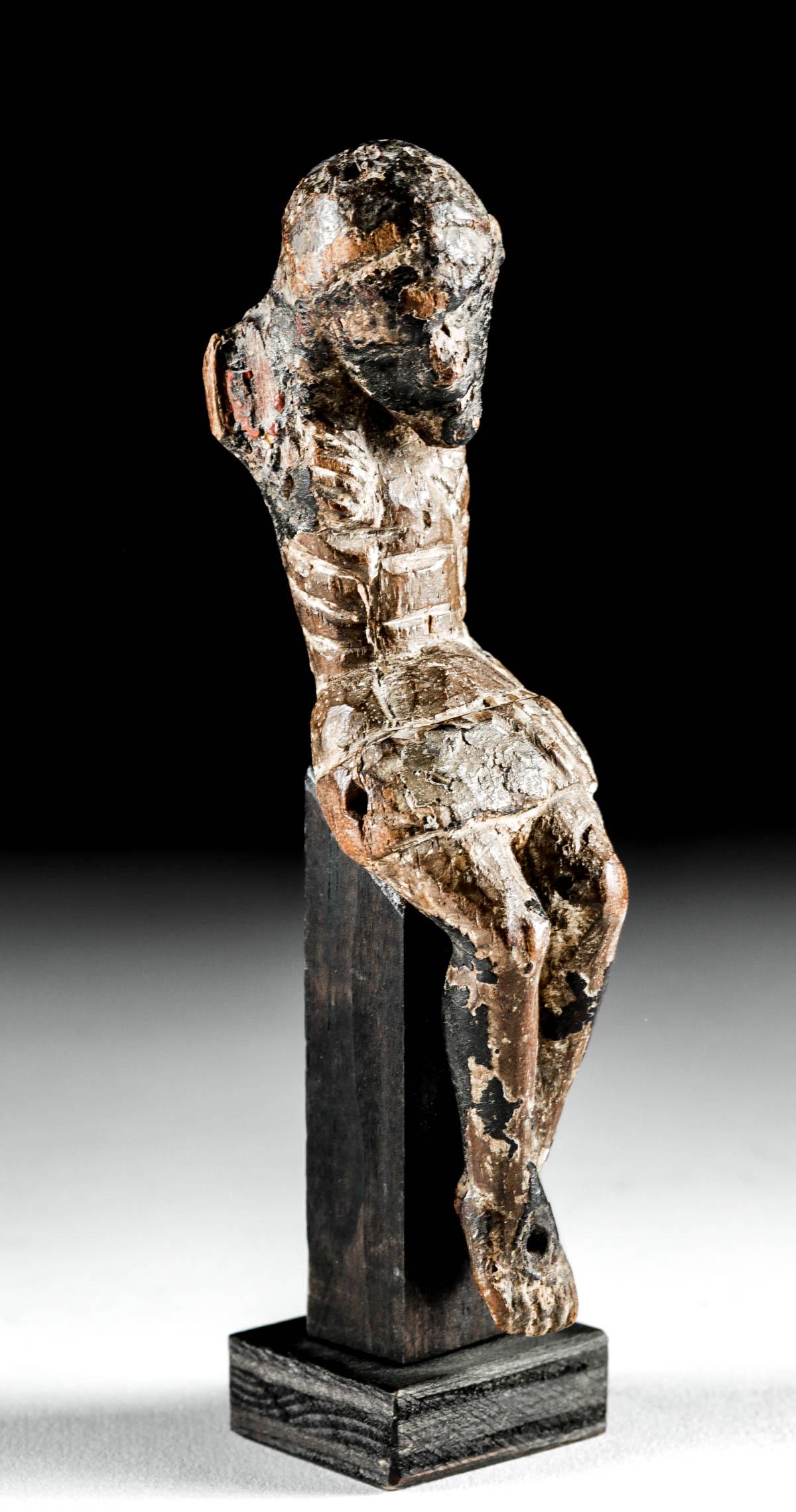 Early 20th C. Filipino Painted Wood Cristo Figure (1 of 3)