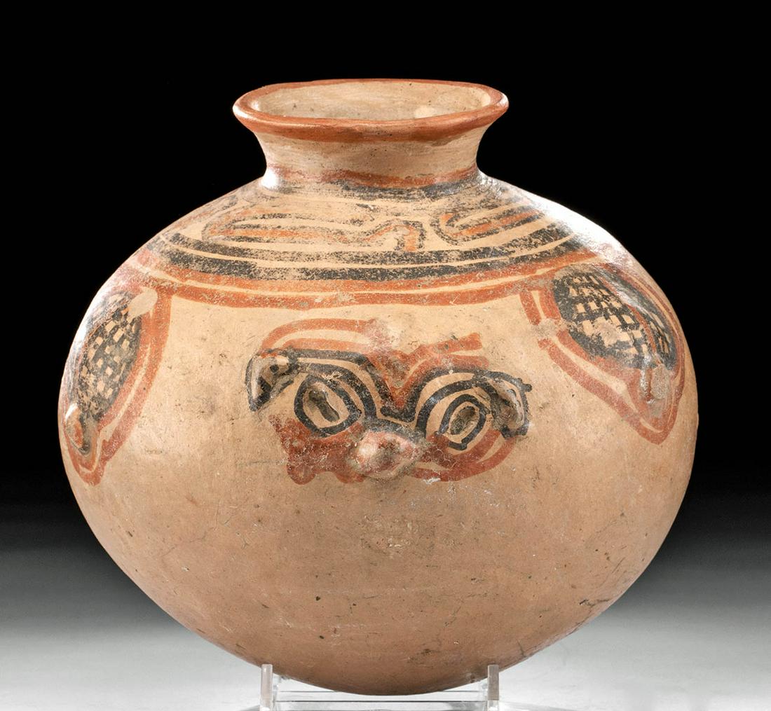 Large Costa Rican Polychrome Pottery Jar (1 of 5)