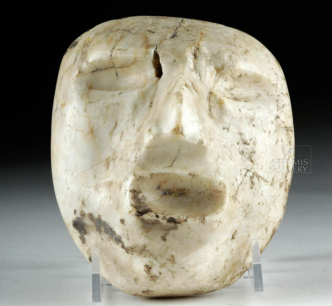 Guerrero Chontal White Marble Mask (1 of 4)