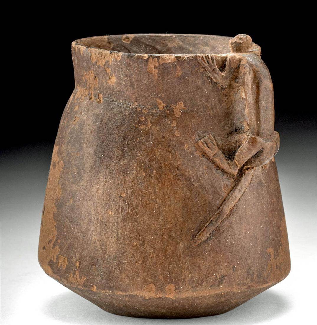 Tiahuanaco Wood Kero w/ Monkey Handle (1 of 7)