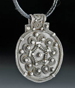 9th C. Viking Silver Bracteate Pendant