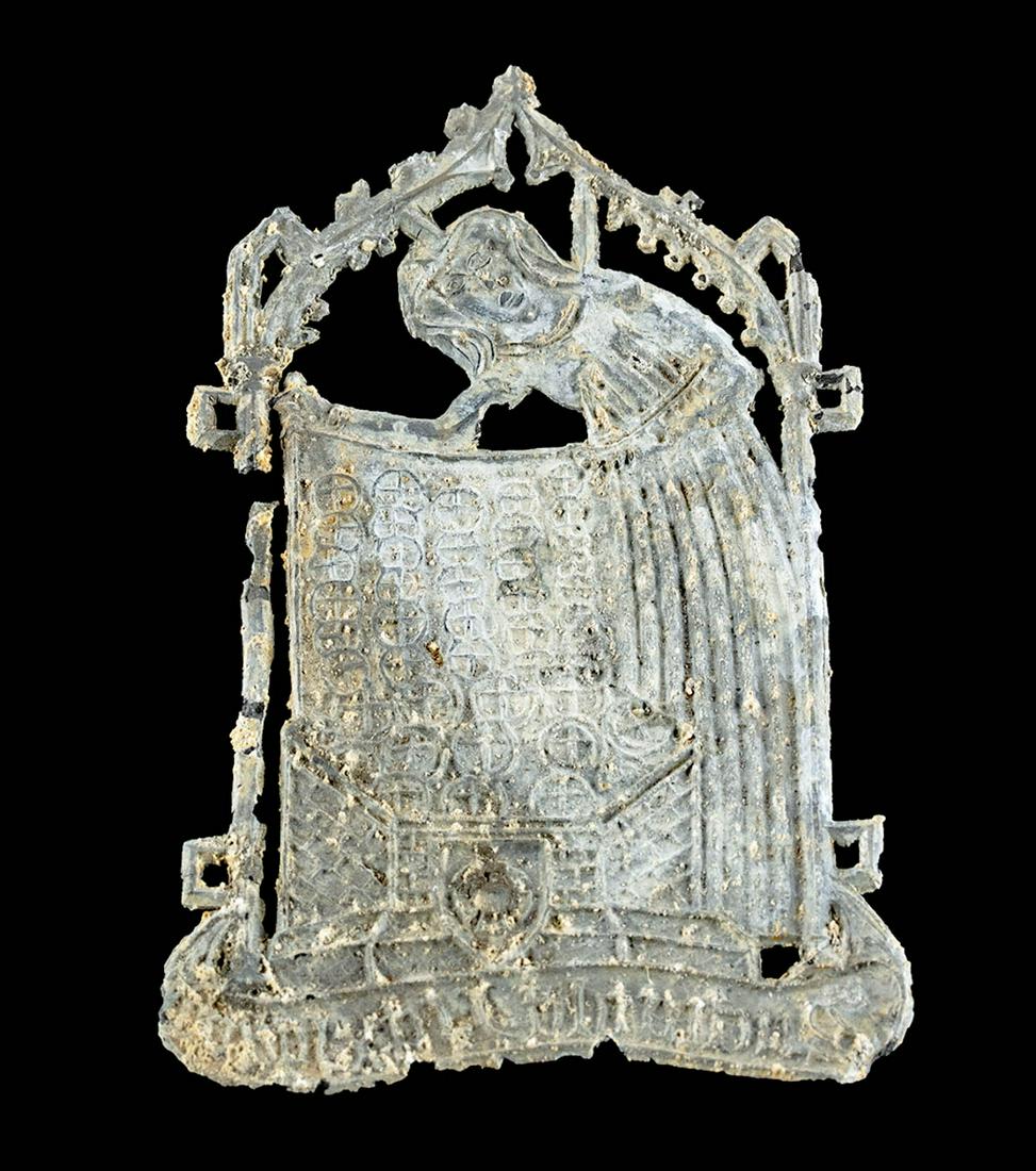 15th C. German Pewter Pilgrims' Badge w/ Desecration (1 of 3)
