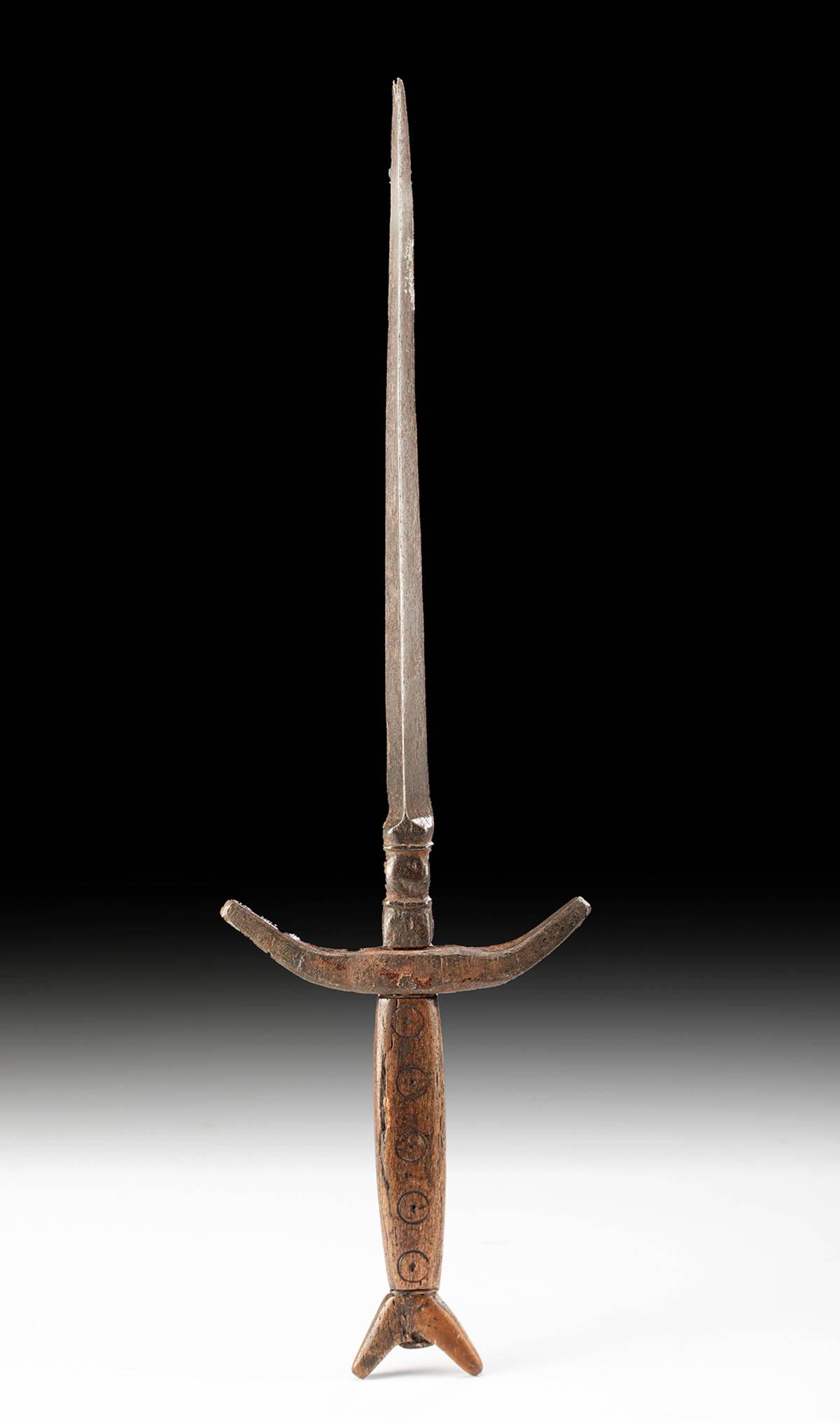 15th C. Italian Stiletto Dagger w/ Wood Handle (1 of 4)