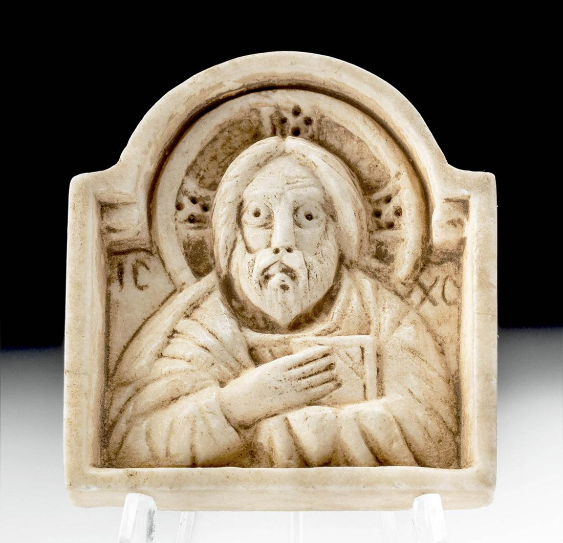 5th C. Byzantine Marble Carving of Christ (1 of 3)