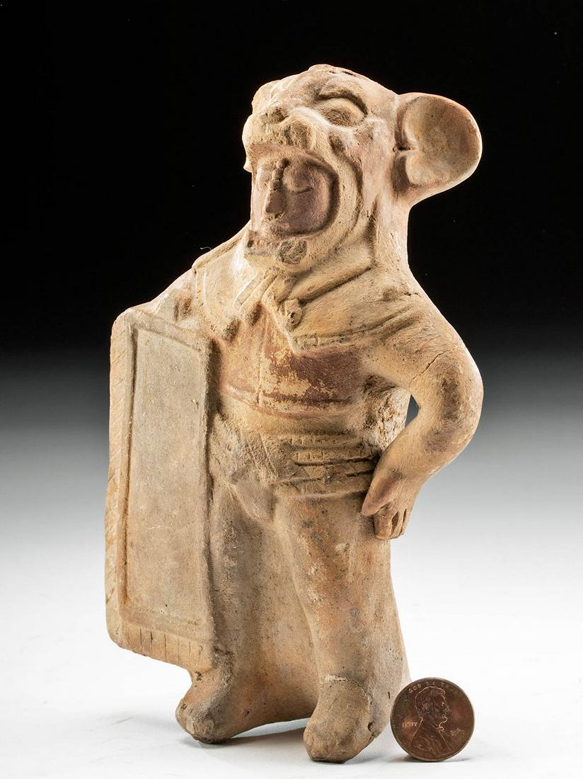 Maya Pottery Ocarina of Standing Warrior w/ Shield (1 of 5)