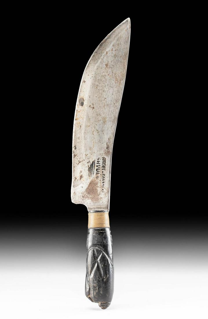 19th C. American Steel & Wood Knife w/ Makers Mark (1 of 4)