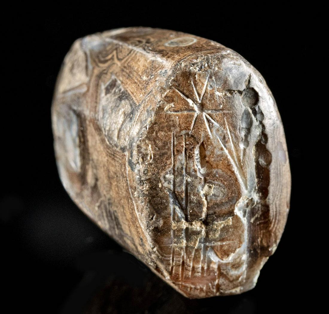 Neo-Babylonian Stone Stamp Seal Bead (1 of 4)