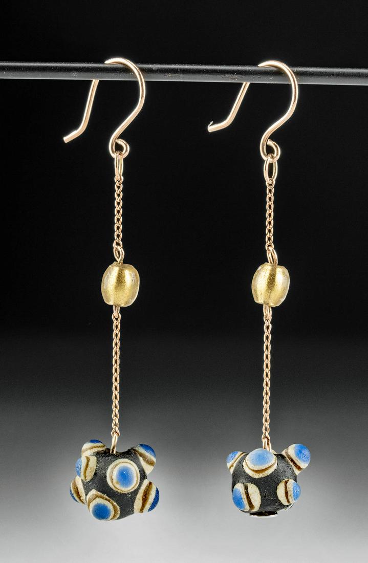Wearable Phoenician Glass Bead Earrings (1 of 3)