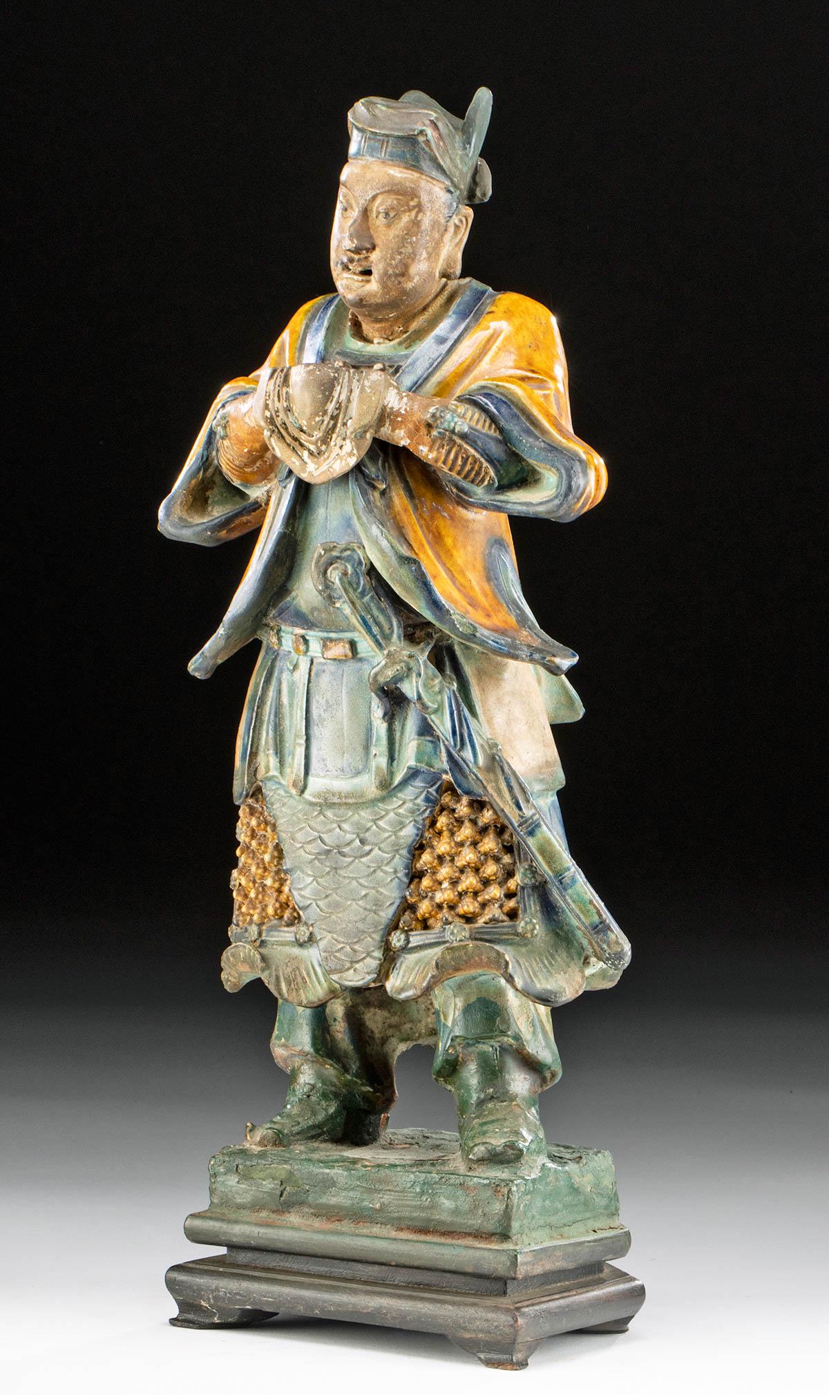Early 20th C. Chinese Porcelain Warrior Figure (1 of 5)