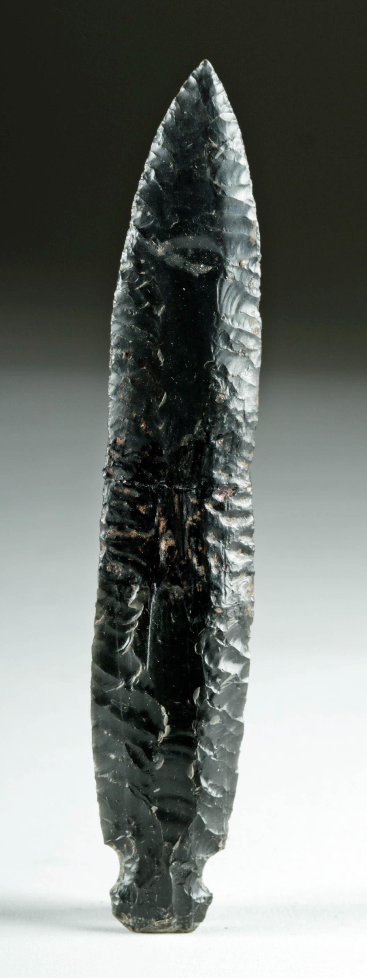 Colima Obsidian Knapped Blade (1 of 2)