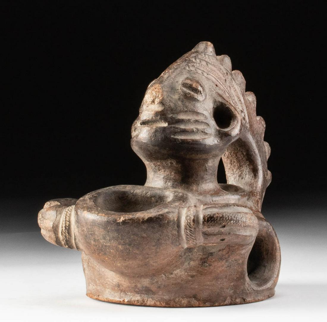 20th C. African Yoruba Earthenware Figural Pot Lid (1 of 6)