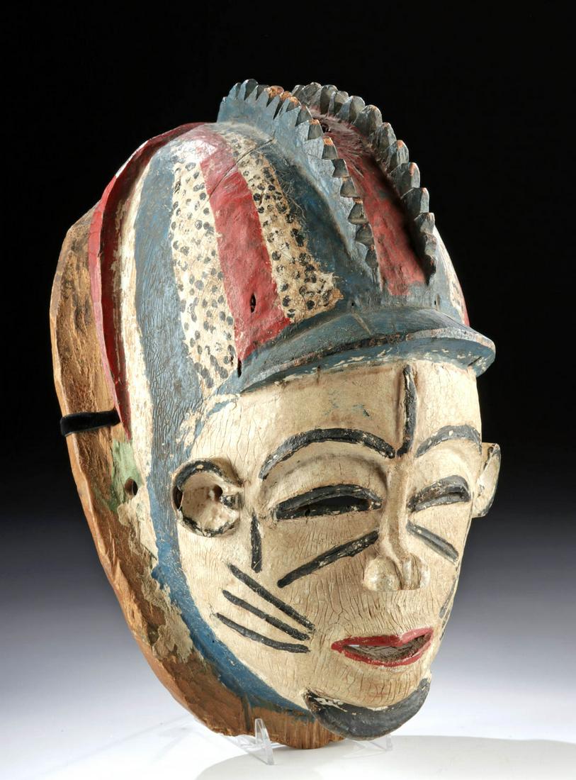 20th C. African Yoruba Painted Wood Gelede Mask (1 of 4)