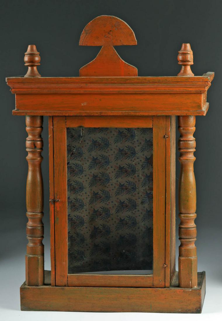 20th C. Mexican Wood & Glass Painted Nicho (1 of 5)