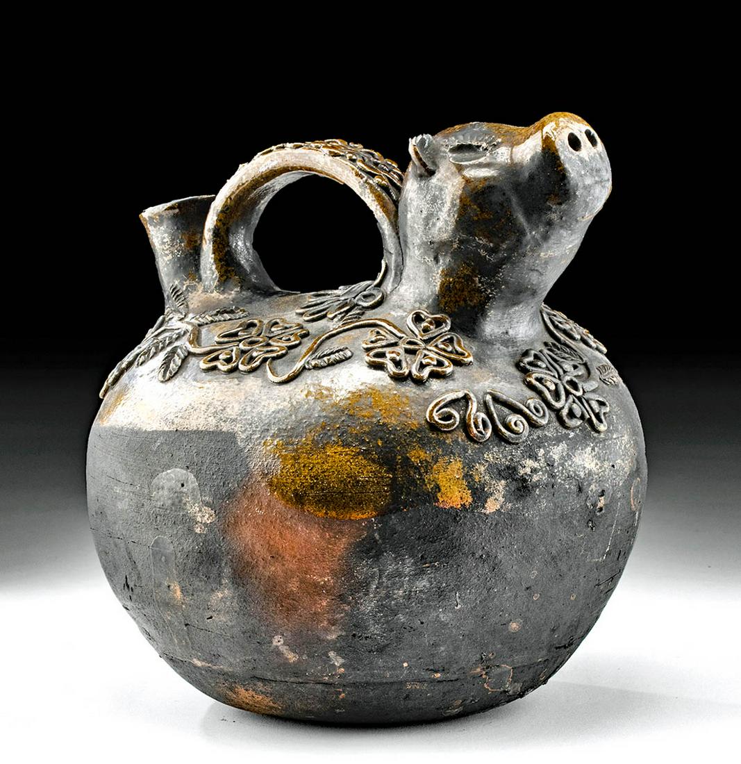 Vintage Guatemalan Pottery Pig Vessel (1 of 6)