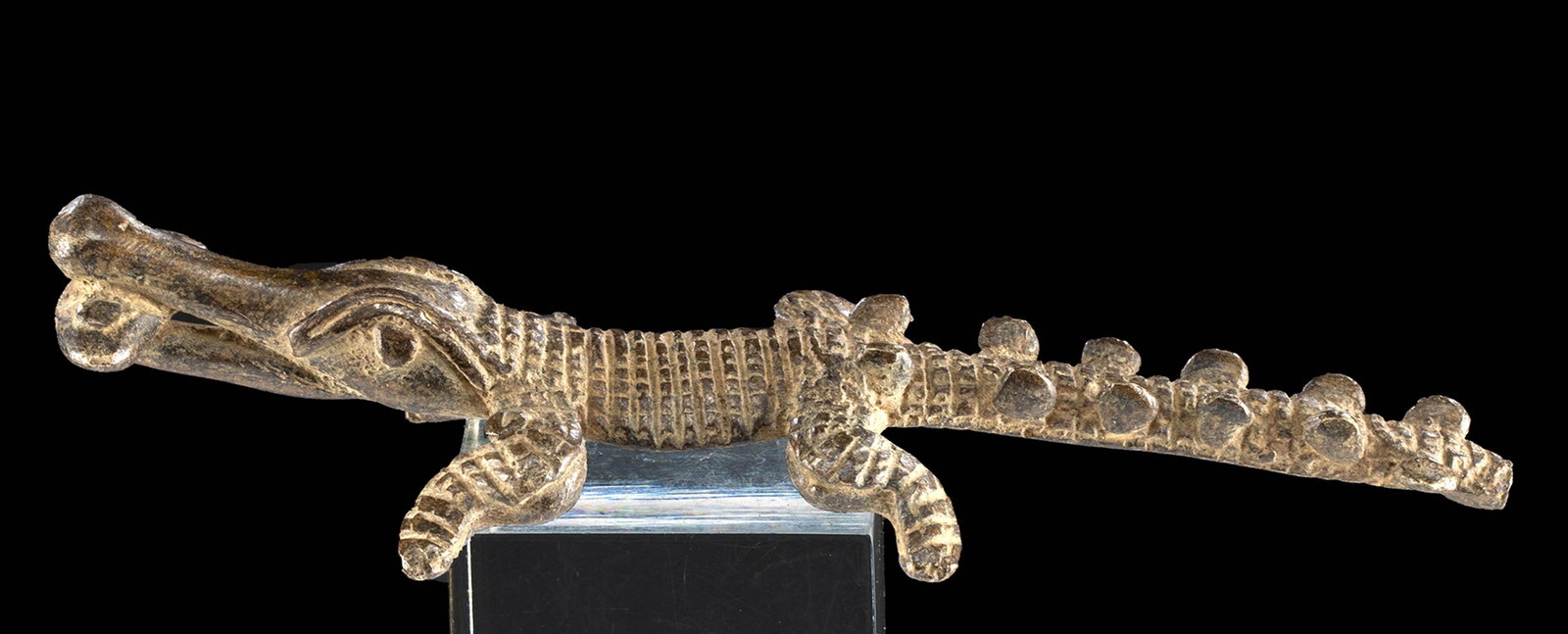 Charming 19th C. Ashanti Brass Crocodile Gold Weight (1 of 4)