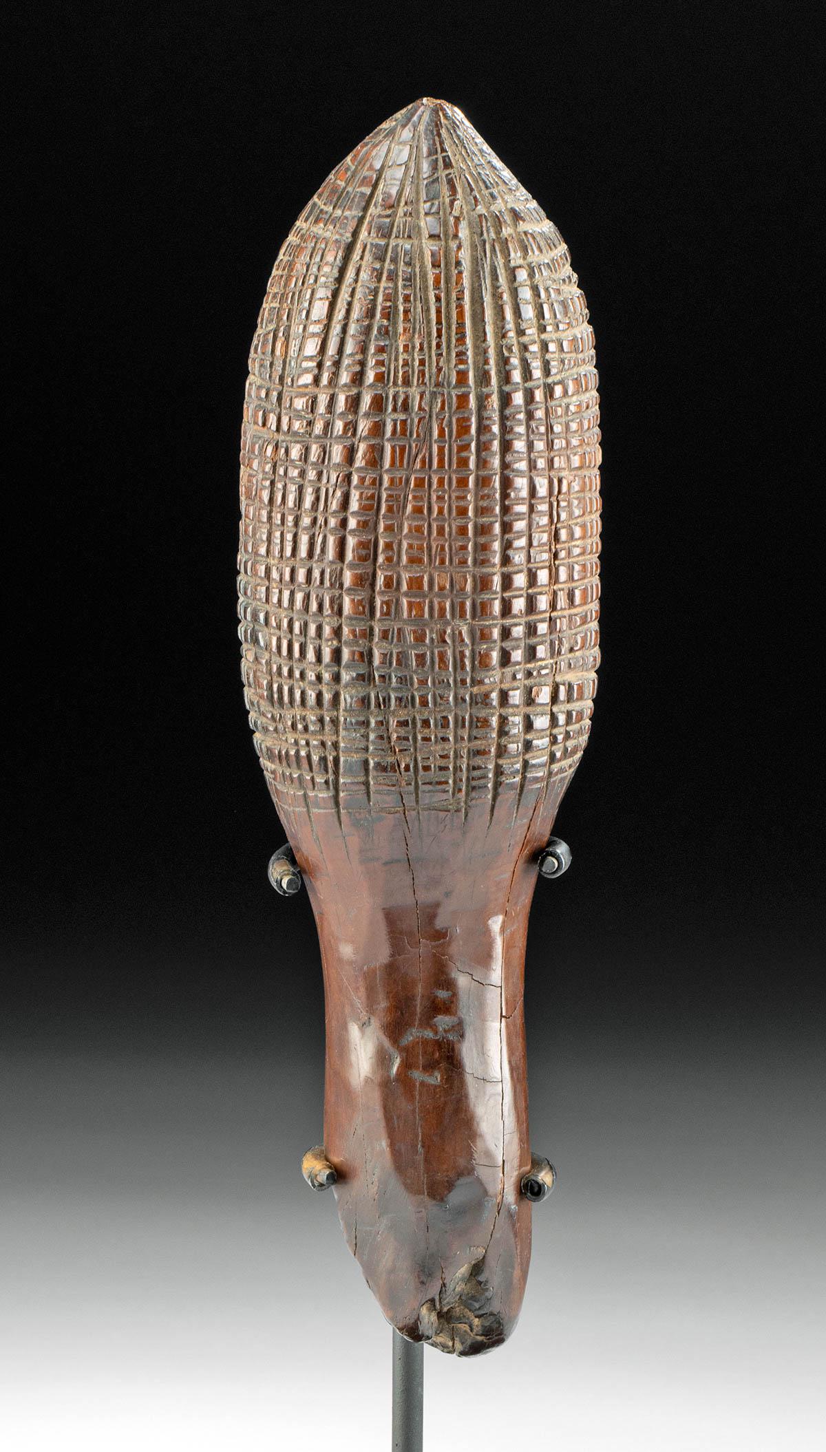 19th C. New Caledonian Kanak Wood Tapa Beater (1 of 4)