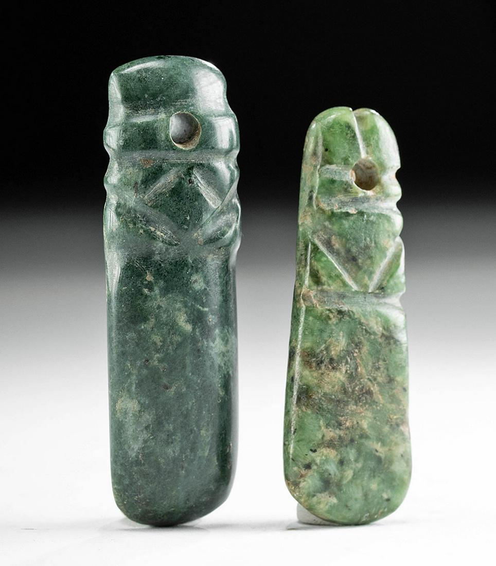 Lot of 2 Costa Rican Stone Celts - Jade and Greenstone (1 of 3)