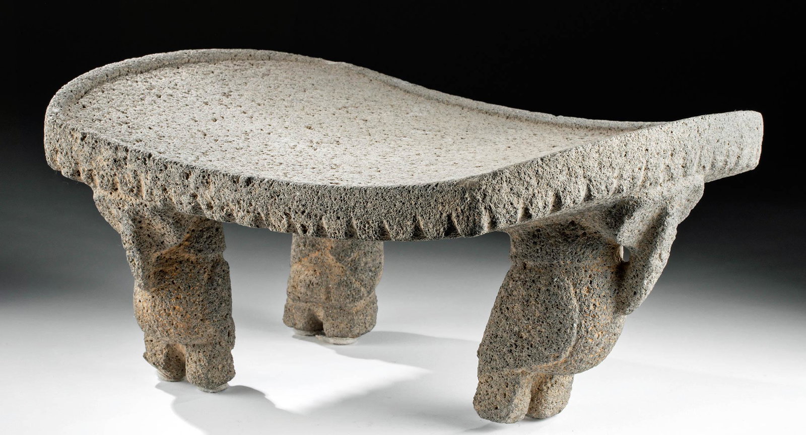 Rare Costa Rican Stone Metate w/ Owl Legs (1 of 6)