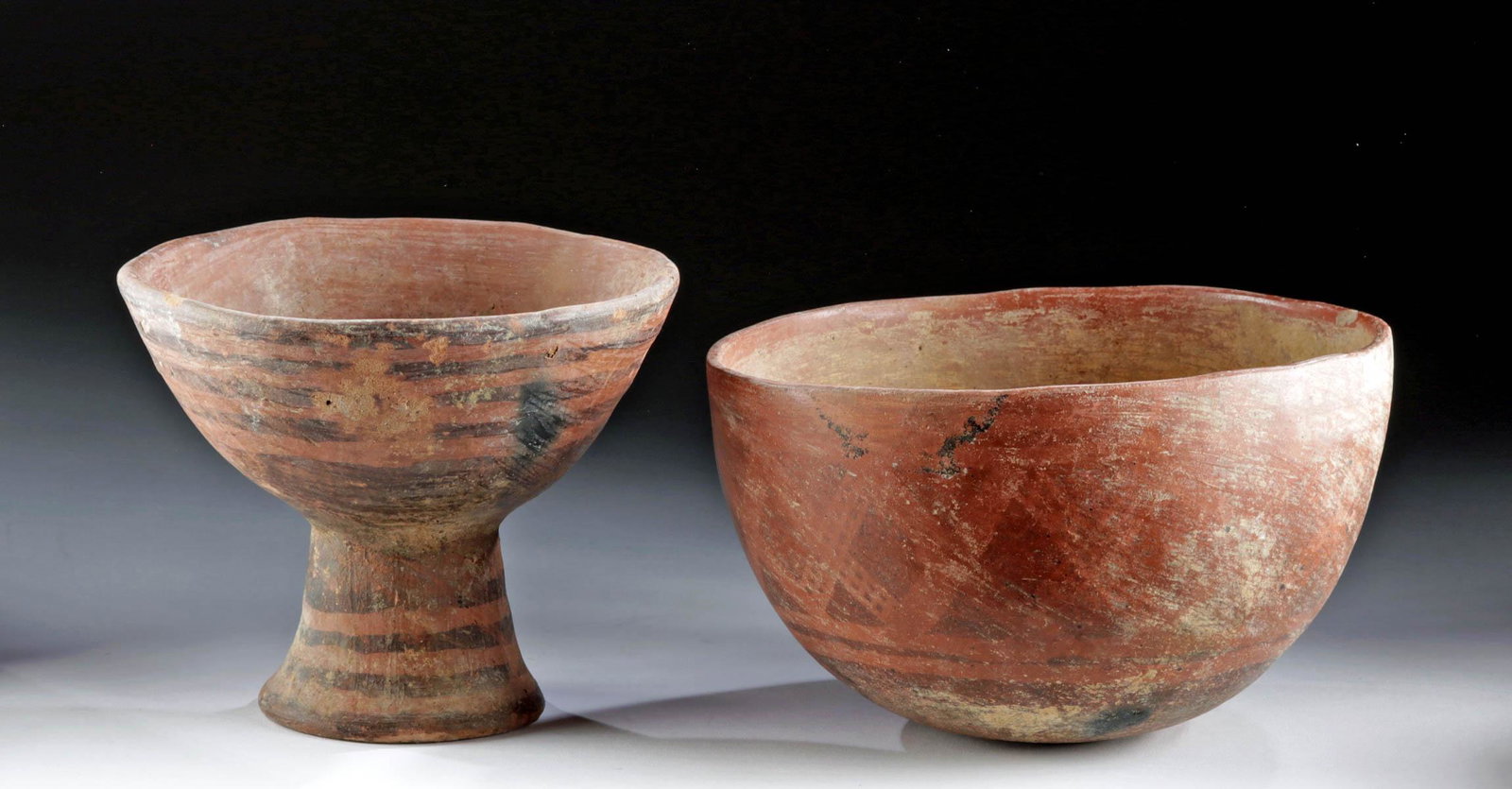 Narino Redware Vessels - Bowl & Pedestal Cup (1 of 6)