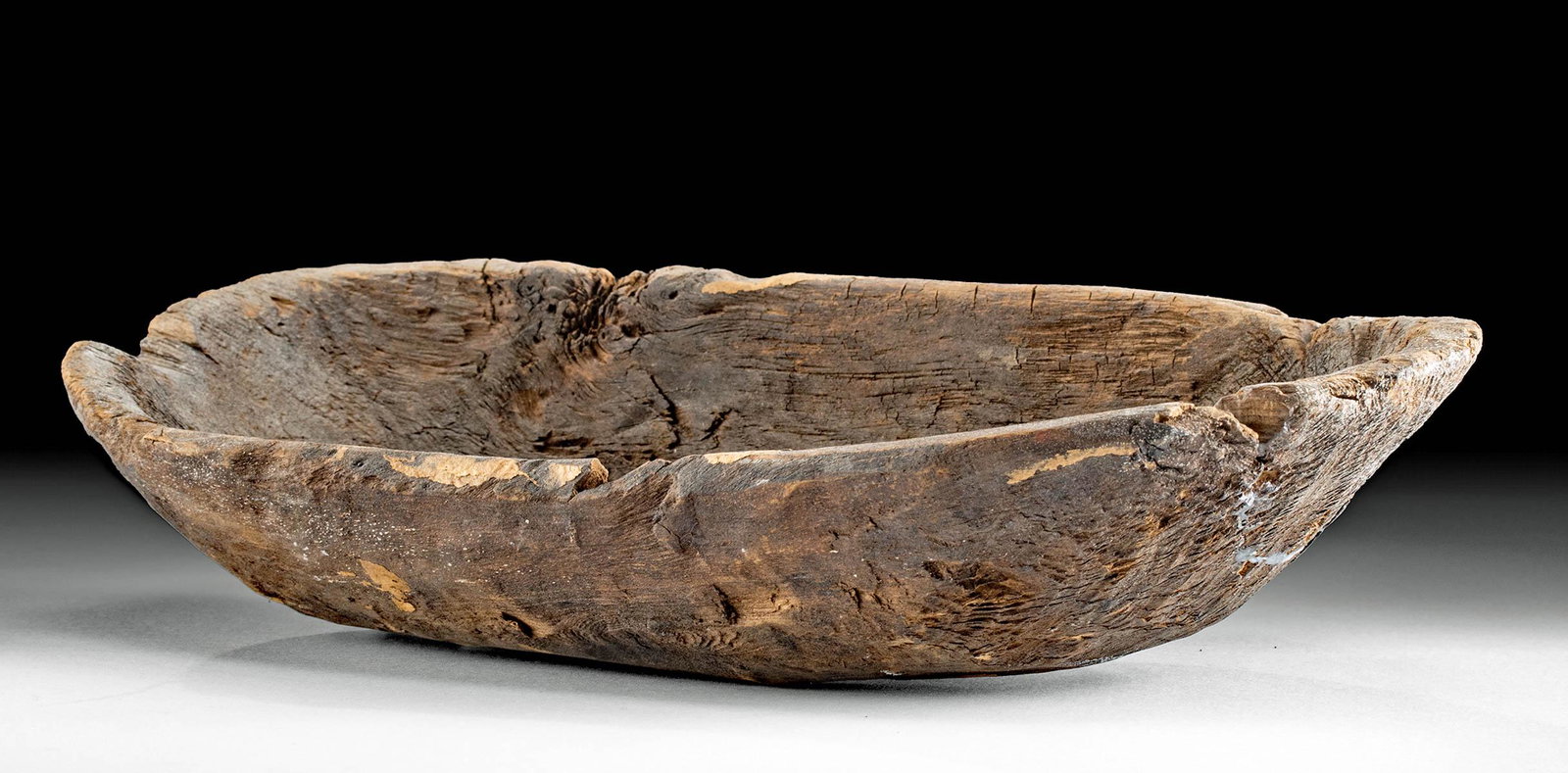 Rare 12th C. Alaskan Thule Wood Bowl (1 of 5)