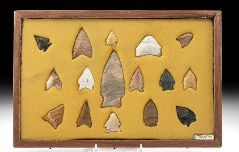 14 Native American San Patrice Stone Arrowheads