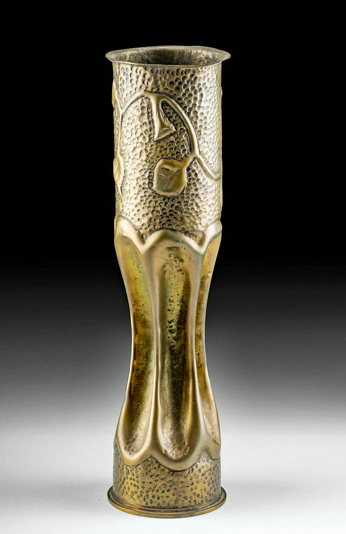 WWI European Brass Trench Art Vase (1 of 4)