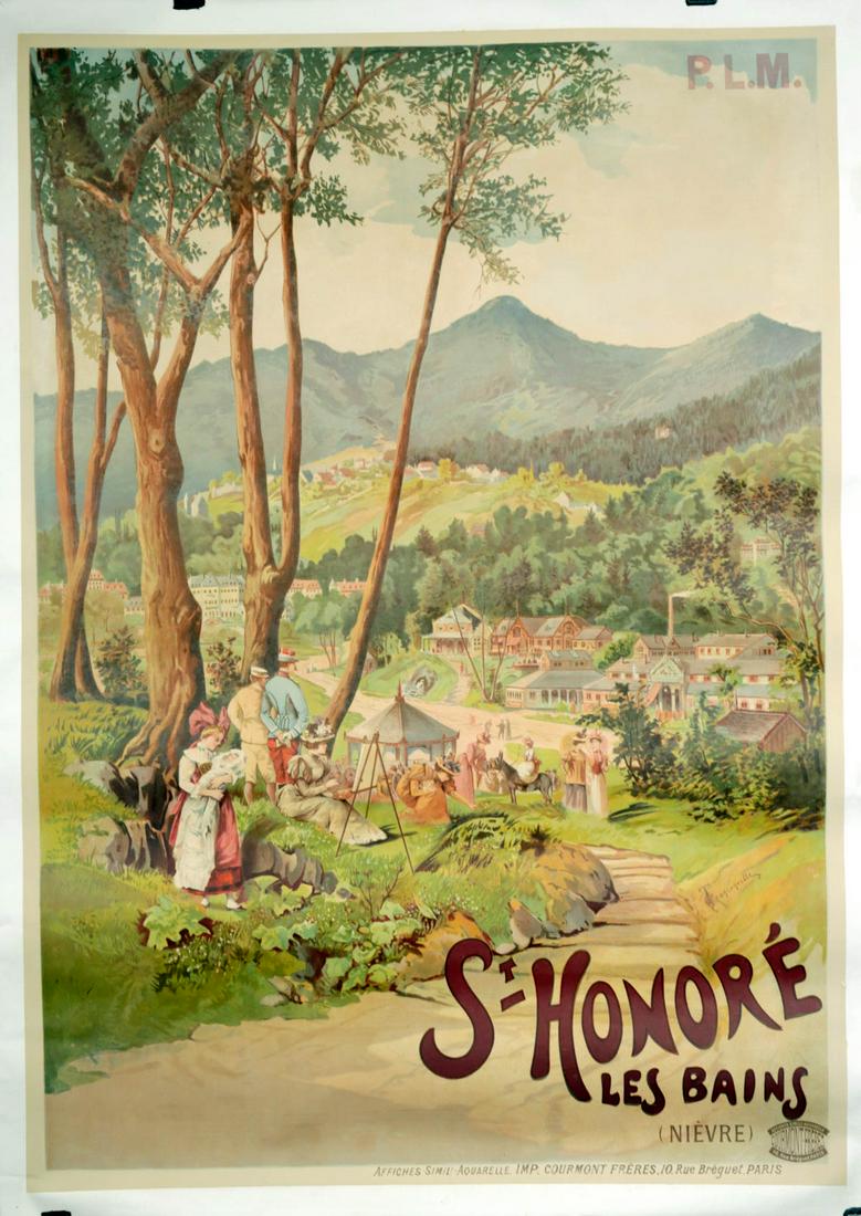 French PLM Poster "St. Honore Les Bains" - ca. 1895 (1 of 5)