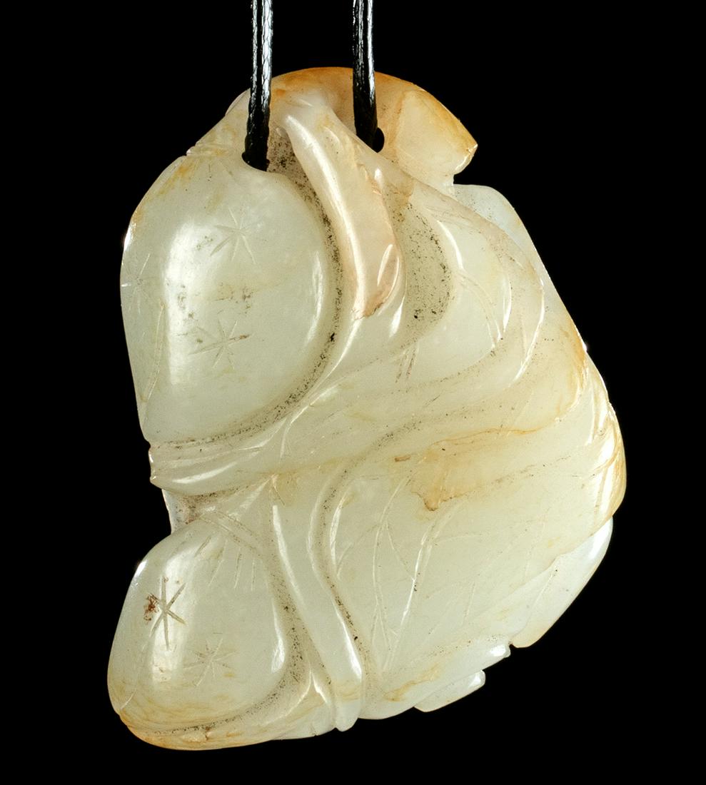 19th C. Chinese Qing Nephrite Jade Pendant (Wearable) (1 of 4)
