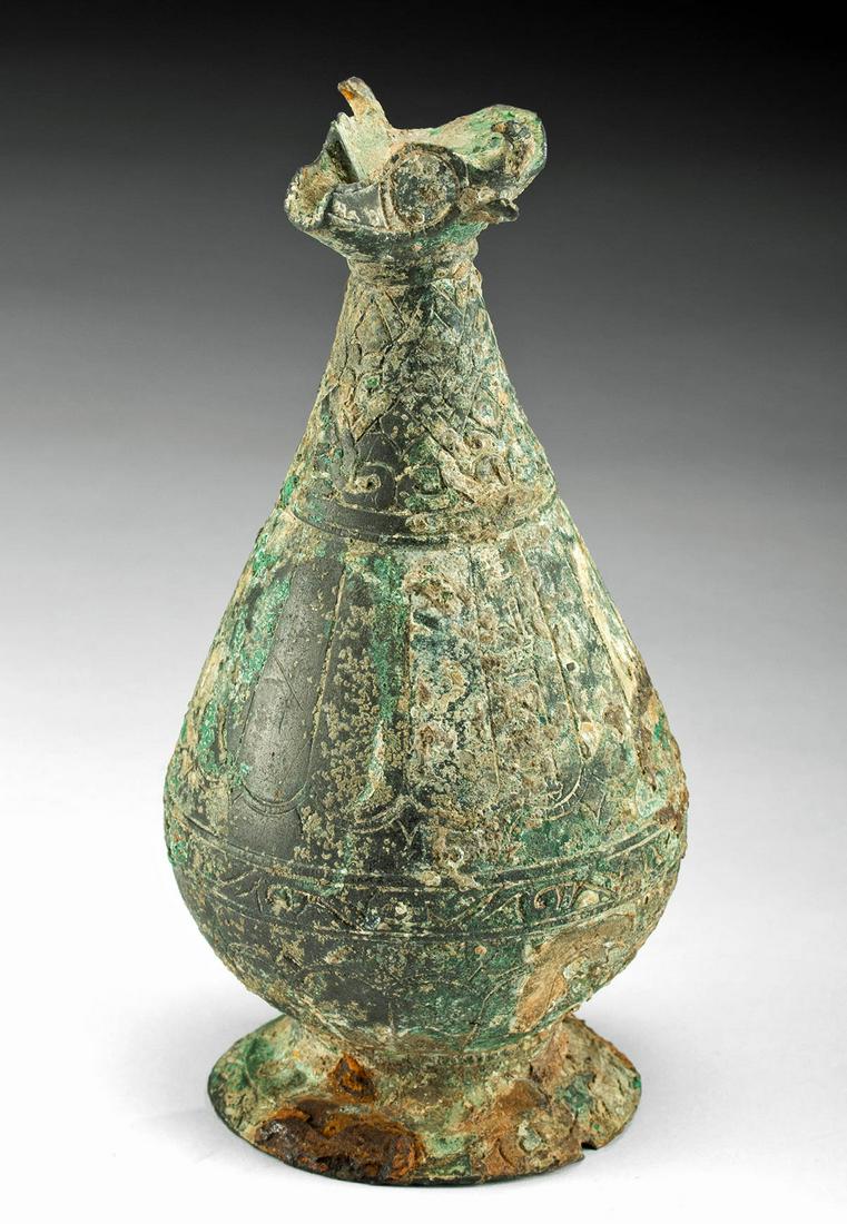 Bactrian Leaded Bronze Pitcher w/ Bull Head Spout (1 of 6)