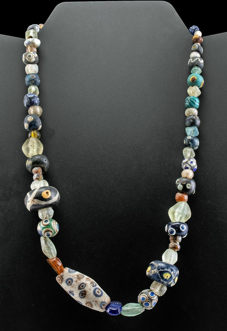 Beautiful Phoenician Glass Bead Necklace (1 of 3)