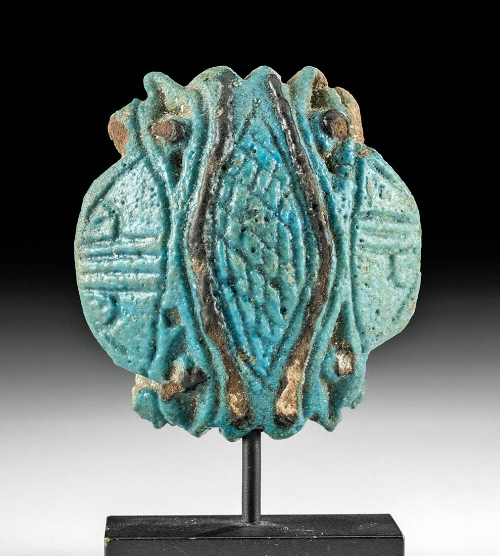 Egyptian Glazed Faience Quadruple Eye of Horus Amulet (1 of 3)