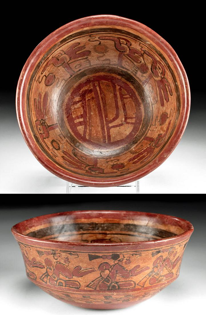 Maya Copador Polychrome Bowl w/ Abstract Figures (1 of 5)