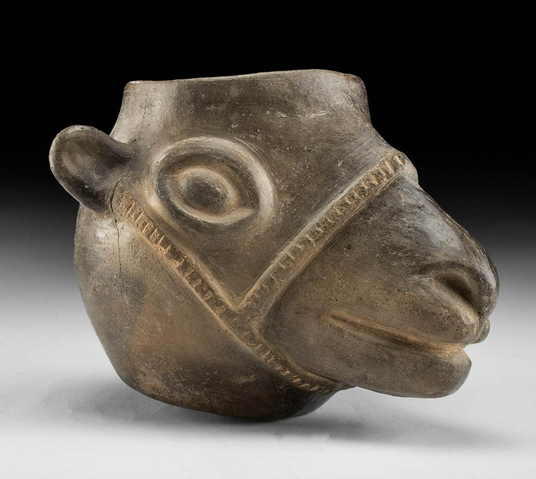 Chimu Pottery Llama Head Vessel (1 of 4)