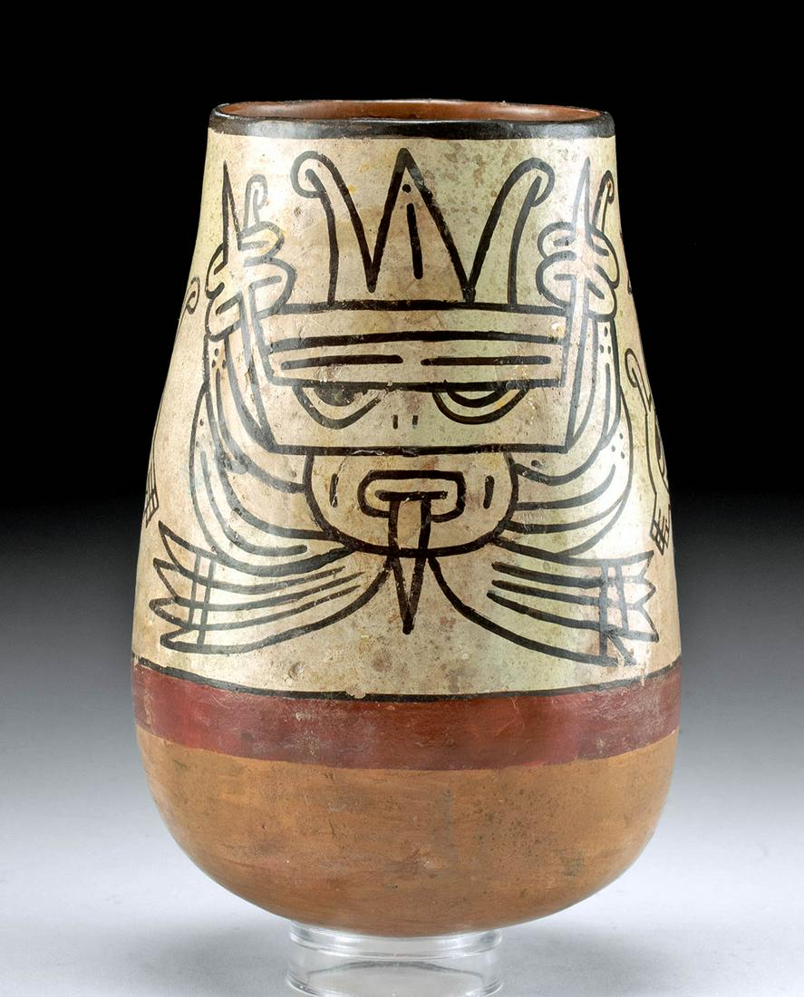 Nazca Pottery Vessel w/ Sacrificial illustration - TL (1 of 4)