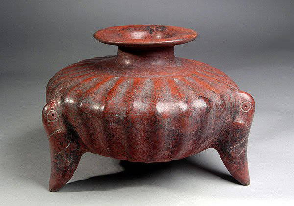 A Polished Redware Colima Vase from the Collection of Earl Reddick A Polished Redware Colima Vase from the Collection of Earl Reddick