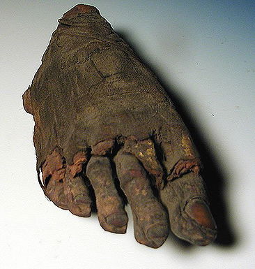 A Very Rare Egyptian Mummified Foot A Very Rare Egyptian Mummified Foot