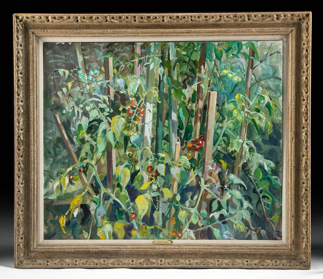 Framed W. Draper Painting "Wainscott Tomatoes" 1969 (1 of 5)
