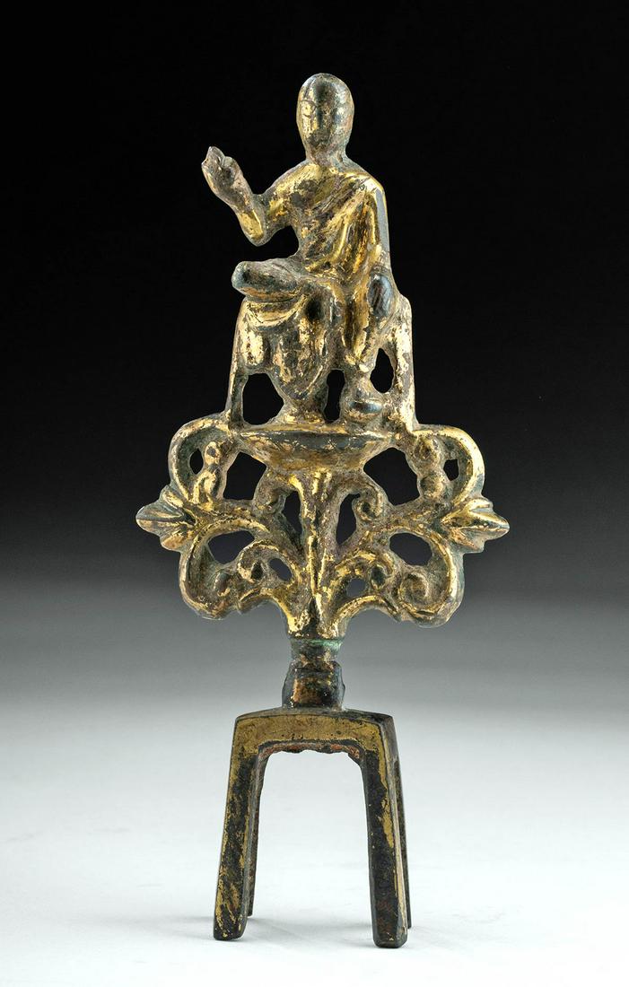 Chinese Tang Gilded Bronze Buddha, ex- Sotheby's (1 of 5)