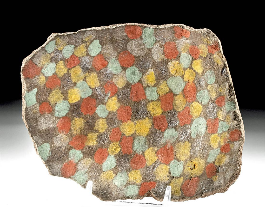 Inca Chucu Polychrome Plaque w/ Checkered Motif (1 of 3)