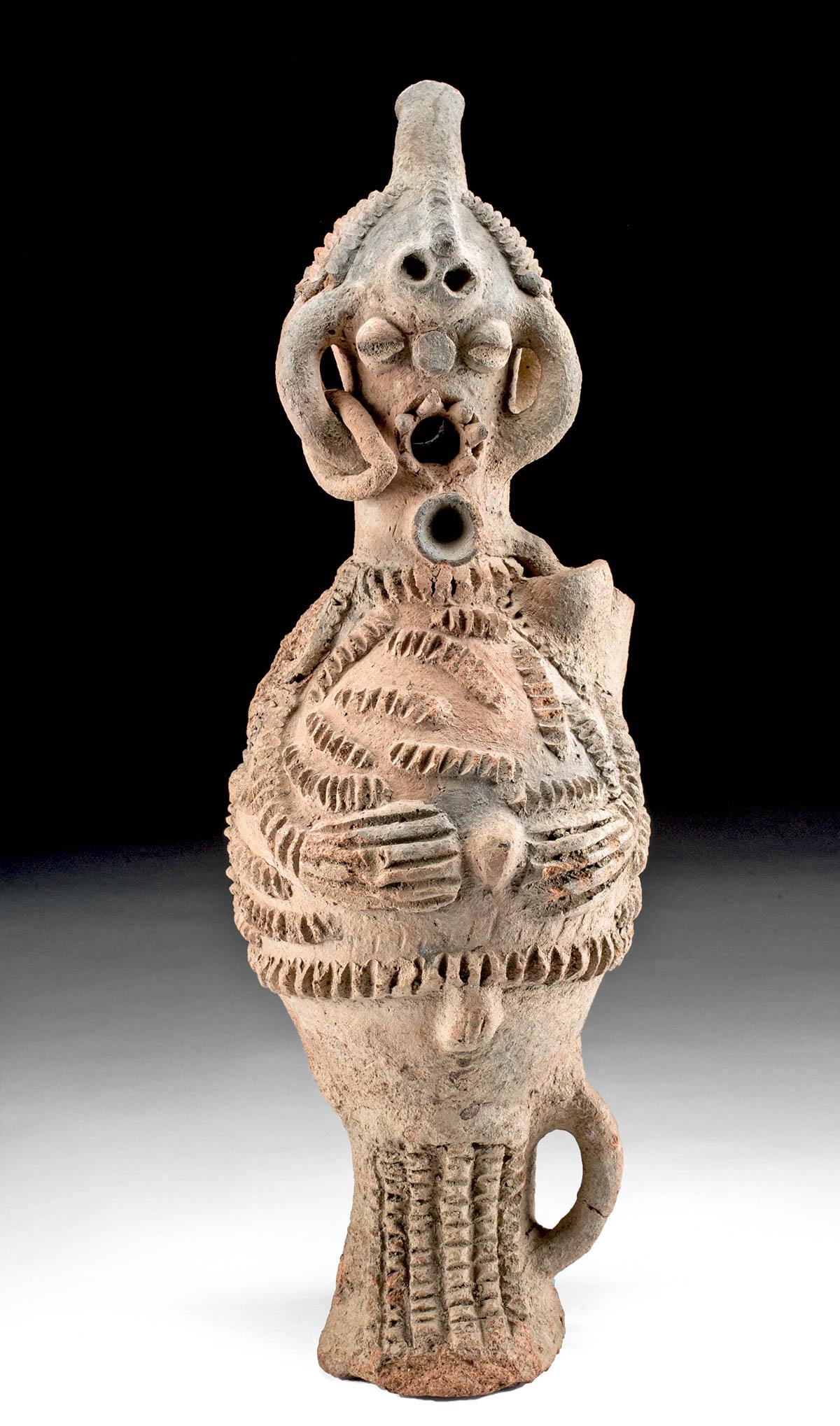 Mid 20th C. Dakakari Pottery Anthropomorphic Vessel (1 of 4)