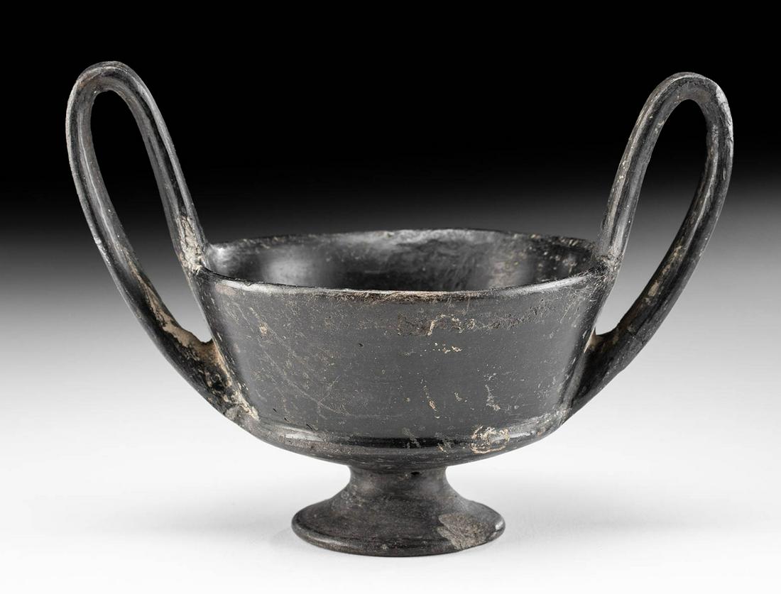 Etruscan Bucchero Blackware Kantharos (1 of 4)