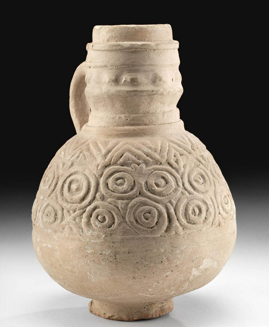 12th C. Islamic Ghurid Pottery Pitcher w/ Circles (1 of 6)