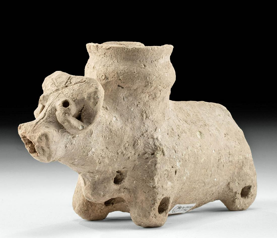 Syro Hittite Terracotta Ram Vessel Pull Toy (1 of 5)