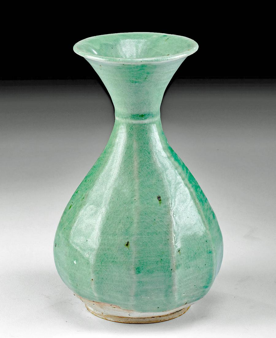 10th C. Korean Koryo Dynasty Glazed Vessel, ex-Museum (1 of 4)