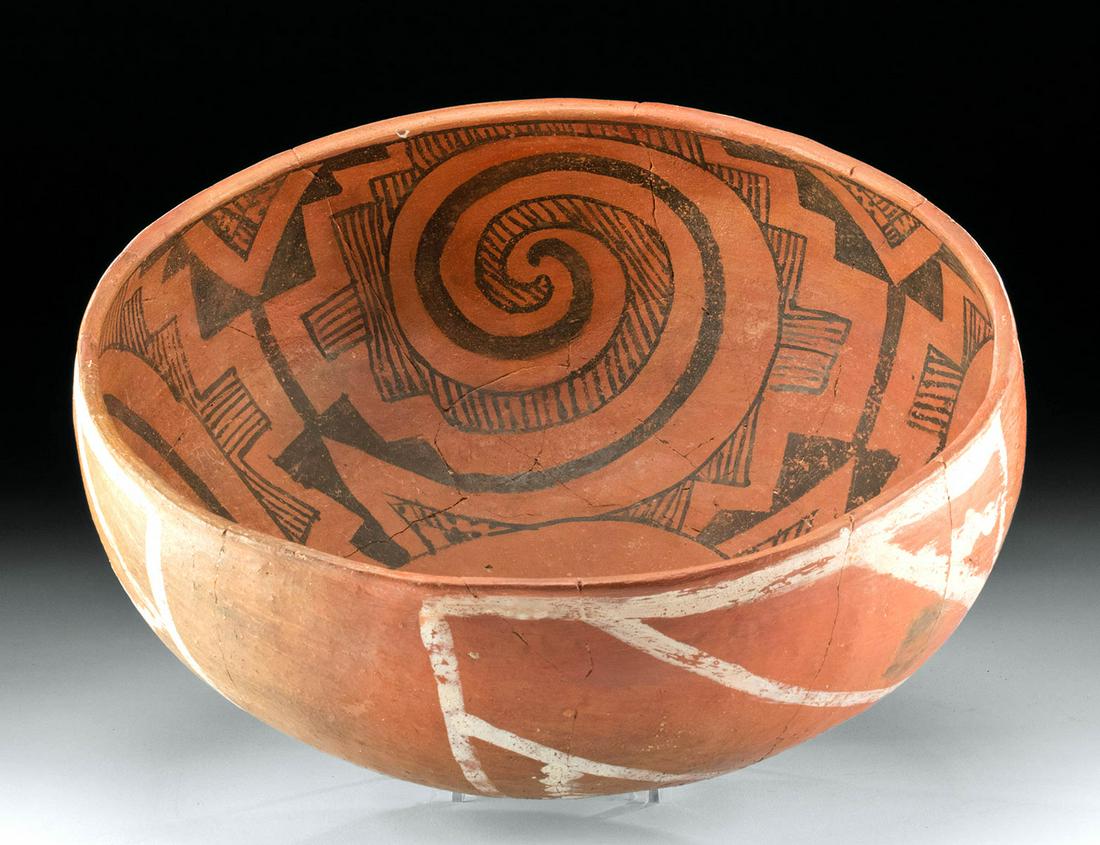 Large Native American St. John's Polychrome Bowl (1 of 6)